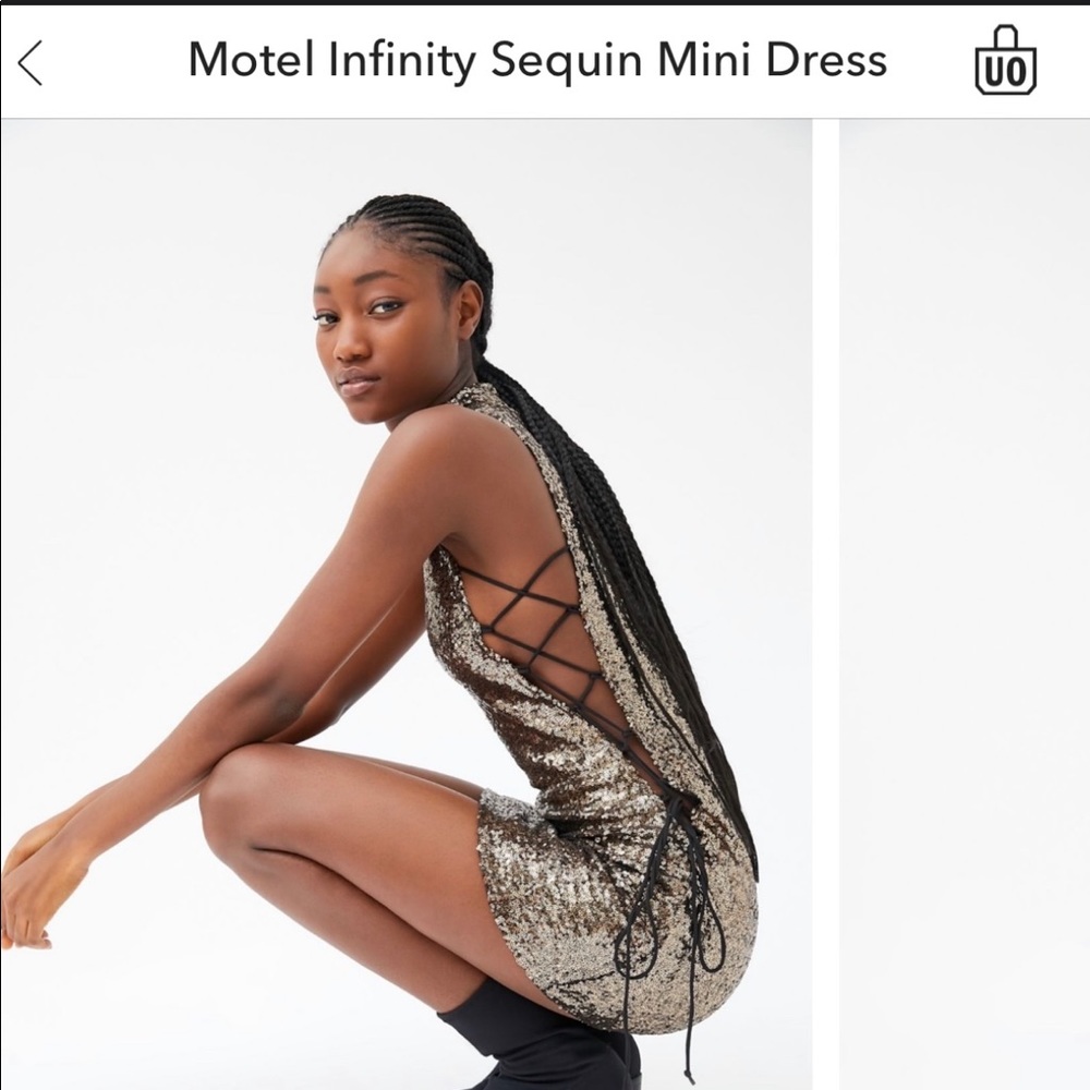 Motel Infinity Sequin Mini Dress